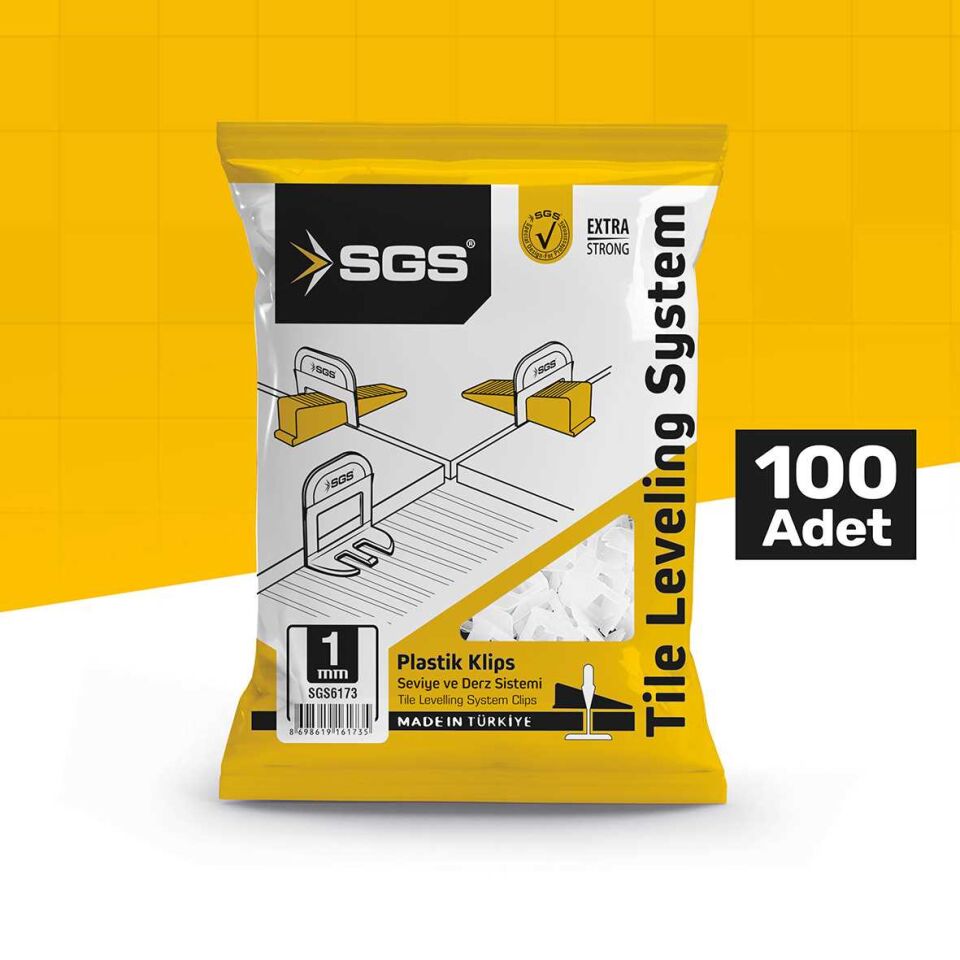 SGS 1 MM DERZ SEVİYE TESPİT KLİPSİ (PK/100 ADET) SGS 6173