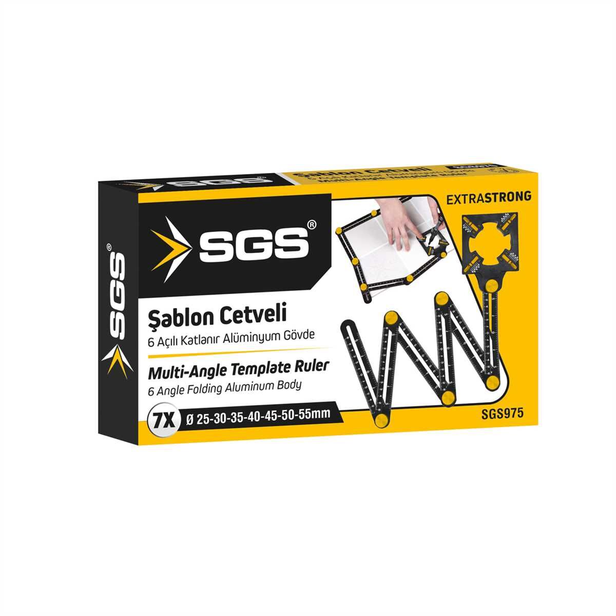 SGS 6 AÇILI KATLANIR POZİSYON CETVELİ AYARLI SGS 975