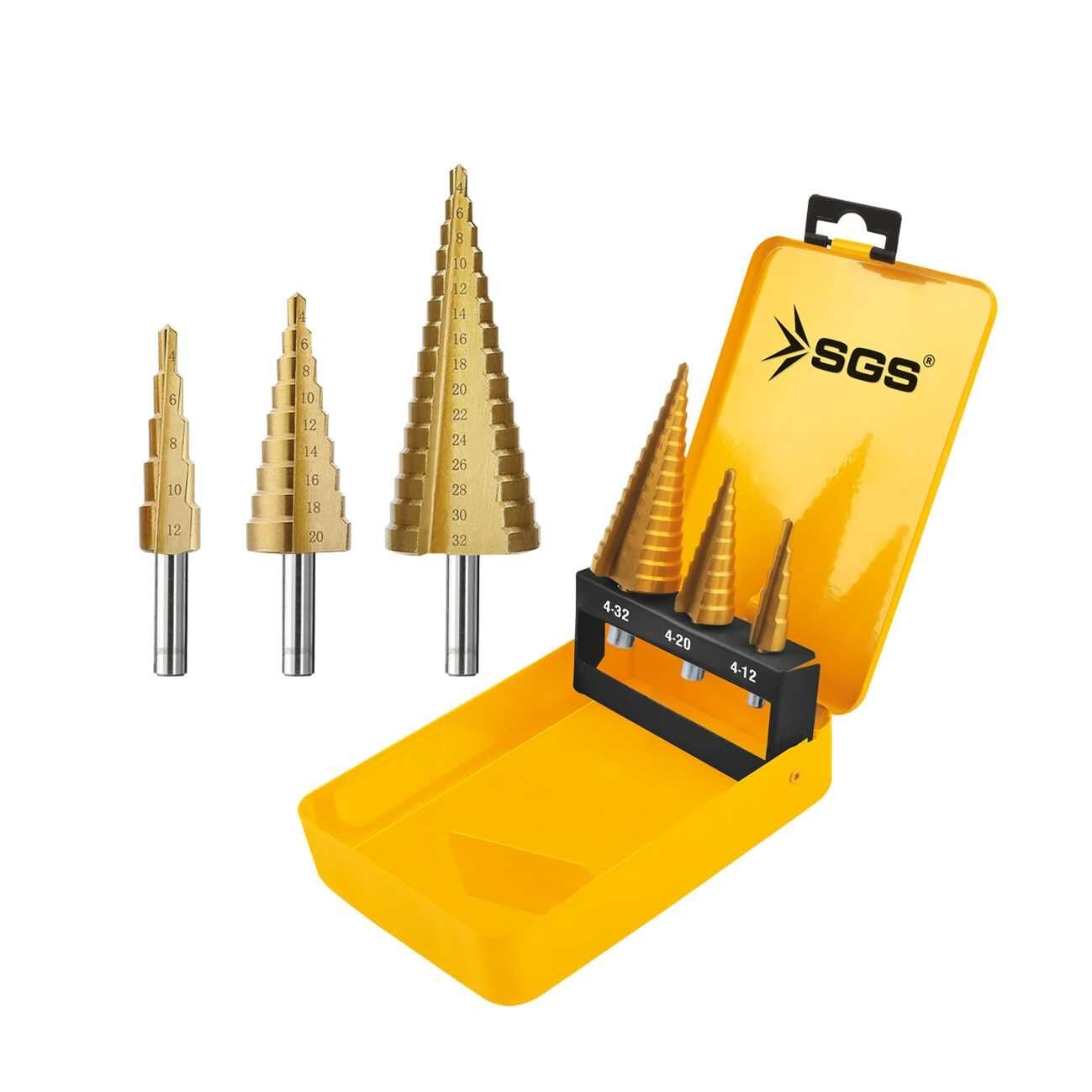 HSS KADEMELİ MATKAP UCU SETİ 4-12/4-20/4-32 MM