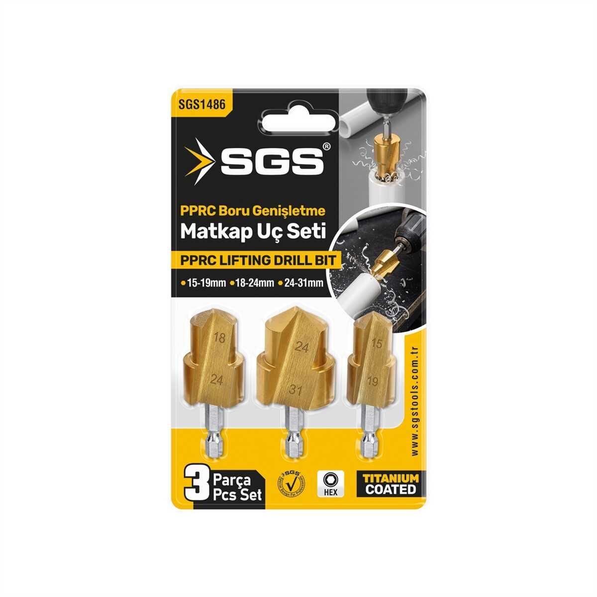PPRC BORU GENİŞLETME MATKAP UCU SETİ 15-19/18-24/24-31MM